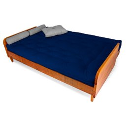 Sofá Cama Paris Azul Royal Acquablock em Madeira Maciça Nobre - 5