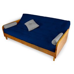 Sofá Cama Paris Azul Royal Acquablock em Madeira Maciça Nobre - 4
