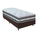 Ver imagem 1 de Cama Box Marrom e Colchão Black Graphite Molas Ensacadas Solteiro 88x188x32 Anjos