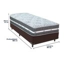 Ver imagem 3 de Cama Box Marrom e Colchão Black Graphite Molas Ensacadas Solteiro 88x188x32 Anjos