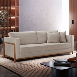 Sofá Living 3 Lugares Linho 194cm Paris - 2