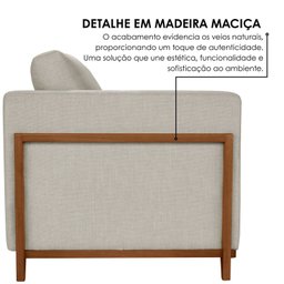 Sofá Living 3 Lugares Linho 194cm Paris - 8