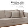 Sofá Living 3 Lugares Linho 194cm Paris - 5