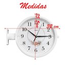 Ver imagem 2 de Relógio Dupla Face de Parede Estação Branco Floreal