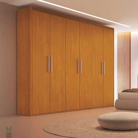 Guarda Roupa 6 Portas 6 Gav - Essence Creta - Móveis Bettio