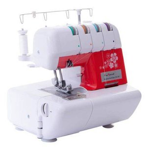 Máquina De Costura Doméstica Overloque Ss-320 Sun Point Vermelha 220 Volts