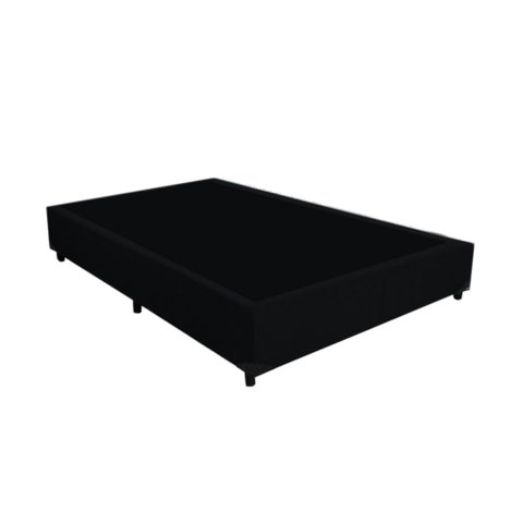 Base Box Viúva Blindado NK Camas Suede Preto 40x128x188