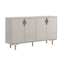 Ver imagem 6 de Buffet Aparador 4 Portas 160cm Pés de Ferro - Lukaliam Móveis