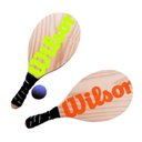 Ver imagem 1 de Kit Frescobol 2 Raquetes Laranja/Amarelo + 1 Bola Original A