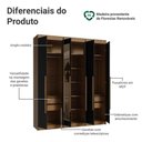 Ver imagem 5 de Guarda-Roupa Casal 6 Portas Batentes com Espelho Saturno Madesa