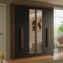 Ver imagem 1 de Guarda-Roupa Casal 6 Portas Batentes com Espelho Saturno Madesa