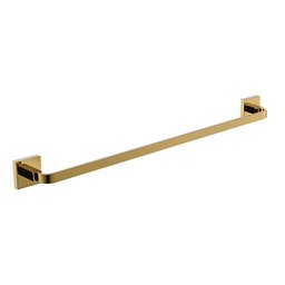Porta Toalha De Banho Barra Simples - Quadrado Em Latão Dourado HB-A0127D Harmony Toalheiro simples  - 2