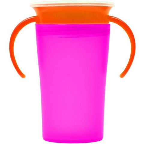 Copo de Treinamento 360º com Alça Rosa buba baby