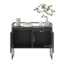 Ver imagem 2 de Buffet Vera Coffe Industrial 2 Portas 100,9cm Preto Plata Móveis