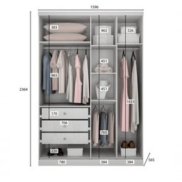 Modulado 4 Portas 3 Gavetas - Linea-branco - Móveis Novo Horizonte - 3 Modulado 4 Portas 3 Gavetas - Linea-branco - Móveis Novo Horizonte - 3
