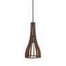Pendente 908 Funil Madeira Marrom Café Diâmetro 14cm - 1
