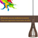 Ver imagem 4 de Pendente 908 Funil Madeira Marrom Café Diâmetro 14cm