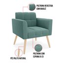 Ver imagem 3 de Poltrona Sala Estar Pé Palito Natural Kit 2 Elisa Bouclê Vd Menta D03 - D'Rossi