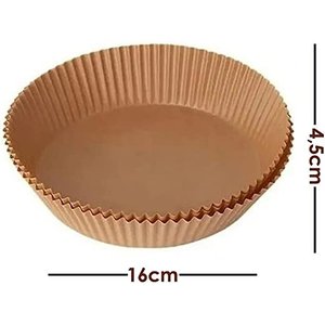 Forro de Papel Airfryer Tapete Forma Antiaderente 50 Unidades Descartáveis