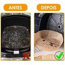 Ver imagem 5 de Forro de Papel Airfryer Tapete Forma Antiaderente 50 Unidades Descartáveis