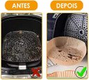 Ver imagem 5 de Forro de Papel Airfryer Tapete Forma Antiaderente 50 Unidades Descartáveis