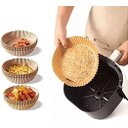 Ver imagem 2 de Forro de Papel Airfryer Tapete Forma Antiaderente 50 Unidades Descartáveis
