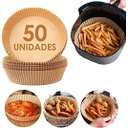 Ver imagem 4 de Forro de Papel Airfryer Tapete Forma Antiaderente 50 Unidades Descartáveis