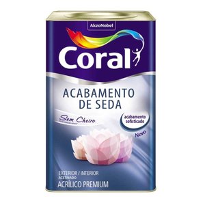 Tinta latex Premium Seda 18 litros branco Coral