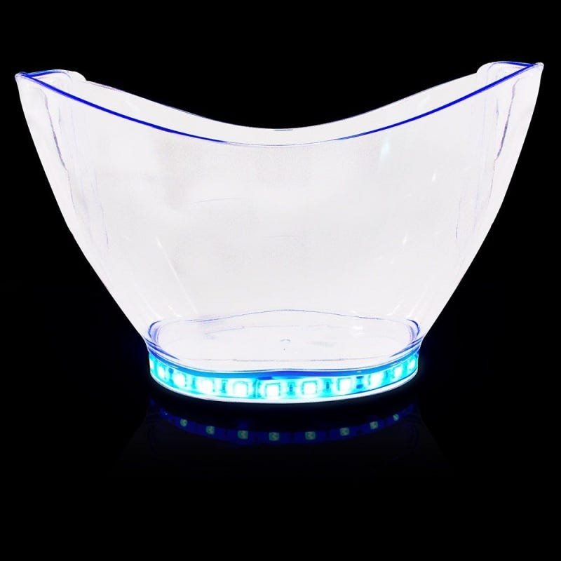 Champanheira Oval Grande Com LED KrystalON Transparente Acrílico PS 9L