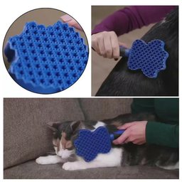 Escova Silicone Pet 3 Em 1 Tira Pelos Massageadora Higiênica - 4