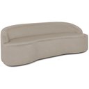 Ver imagem 1 de Sofá 4 Lugares Curvo Sala de Estar Living Lótus D02 Corino Bege 230 cm C-26 - Lyam Decor