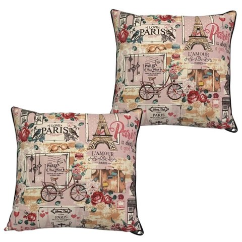 Almofadas Cheias para Sofá Impermeável Paris Kit 2 45CMX45CM