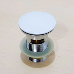 Válvula Click para Cuba Apoio Banheiro Clic Lavabo com Ladrão VL6 Branca - Máxima Metais - 1