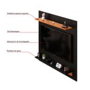 Ver imagem 5 de Painel Sala Rack para Quarto Tv 43 Polegadas Prime com Passa-cabos em Mdf/mdp - Jm3 Móveis:preto