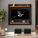Ver imagem 3 de Painel Sala Rack para Quarto Tv 43 Polegadas Prime com Passa-cabos em Mdf/mdp - Jm3 Móveis:preto