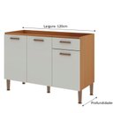 Ver imagem 3 de Balcão para Cozinha 100% MDF Essência Bege/Freijó/Off White