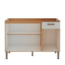Ver imagem 4 de Balcão para Cozinha 100% MDF Essência Bege/Freijó/Off White