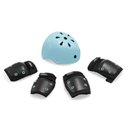 Ver imagem 1 de Kit de Proteção Infantil Preto/Azul ? Capacete G / Kit M Atr