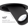 Spot Embutir Redondo Direcionável Dicroica Abs Preto Moon - 3