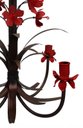 Ver imagem 5 de Luminária Lustre de Lirios Flores Artesanais Decoção Sala de Jantar - Vermelho
