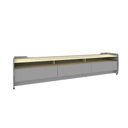 Ver imagem 2 de Rack Para Sala Moderno Cinza Off White 220cm Sublime Gelius