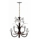 Ver imagem 1 de Lustre para Decoração Sala de Jantar Artesanal com Lirios Coloridos - Branco