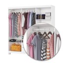 Ver imagem 6 de Guarda-Roupa 6 Portas 2 Gavetas com Pés Aurora Branco