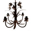 Ver imagem 5 de Lustre para Decoração Sala de Jantar Artesanal com Lirios Coloridos - Verniz