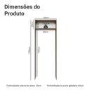 Ver imagem 2 de Porta-geladeira 83 Cm 1 Porta Basculante Crema/rustic/crema Agata Madesa