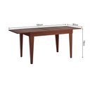 Ver imagem 3 de Mesa de Jantar 1,20m Extensível 1,80m Gênova em Madeira Maciça sem Vidro - Imbuia