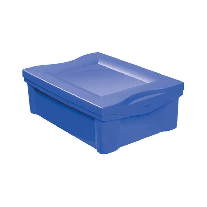 Caixa organizadora com tampa 13,5L plástico azul Color Ordene Menor preço em Caixa organizadora com tampa 13,5L plástico azul Color Ordene
