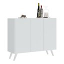 Ver imagem 1 de Aparador Buffet 3 Portas Retrô Veneza Multimóveis V1009 Branco