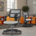 Ver imagem 3 de Kit 2 Cadeiras Giratórias Zip Executiva Ergonômica Escritório Suede Bege - Lyam Decor