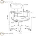 Ver imagem 4 de Kit 2 Cadeiras Giratórias Zip Executiva Ergonômica Escritório Suede Bege - Lyam Decor